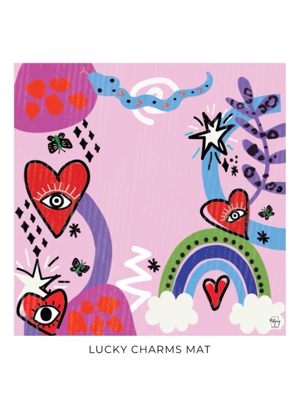 Lucky Charms Watercolor Whimsy Mahjong Mat by Bespoke Mahjong
